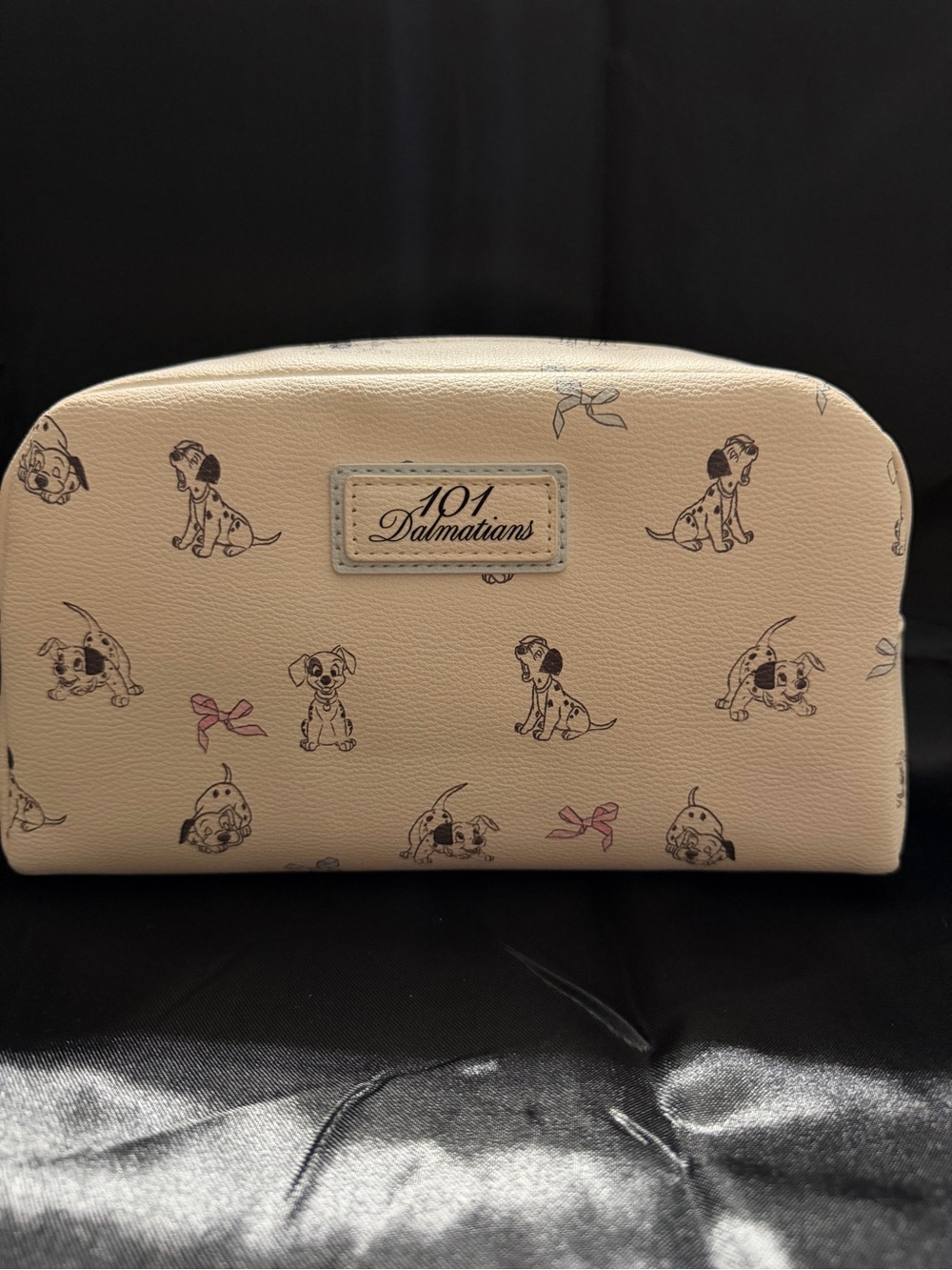 Disney 101 Dalmatians Cream Cosmetic Bag with Black Puppy Print
